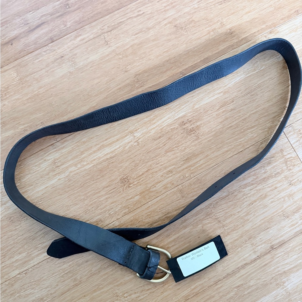 Elegant Black Leather Belt
